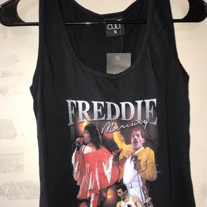 Black Freddie Mercury Tank Top